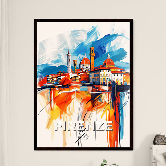 Vibrant Firenze , Italy - A Painting Of A City