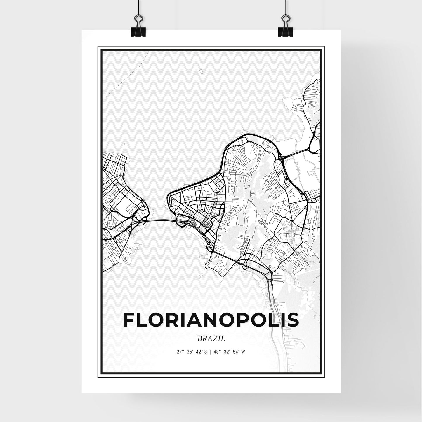 Florianopolis Brazil - Premium City Map Poster