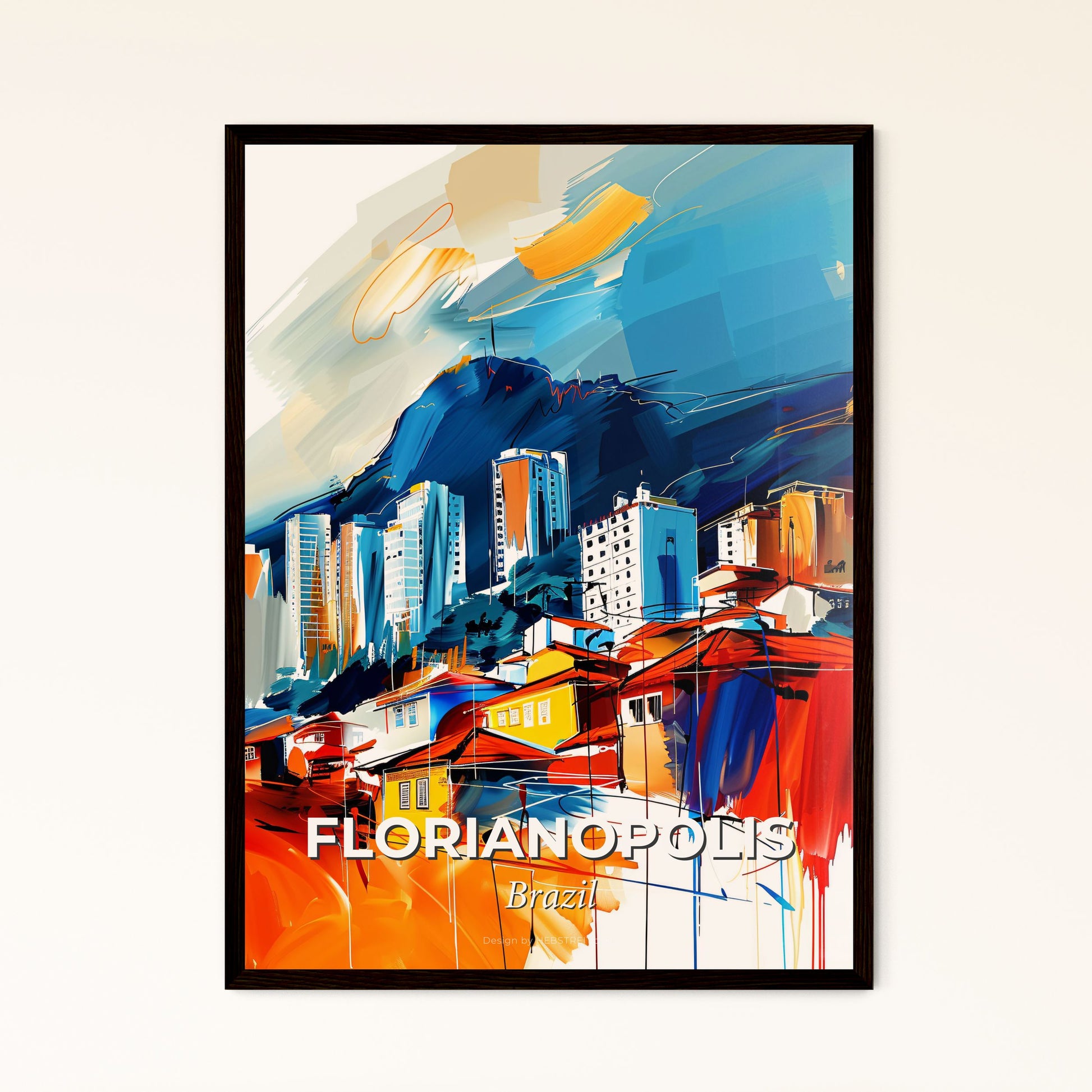 Vibrant Florianopolis, Brazil - A Painting Of A City