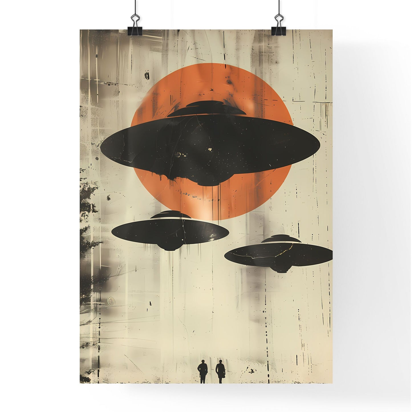 Modern Minimalist Art UFOs | Vibrant Painting | Sky Default Title