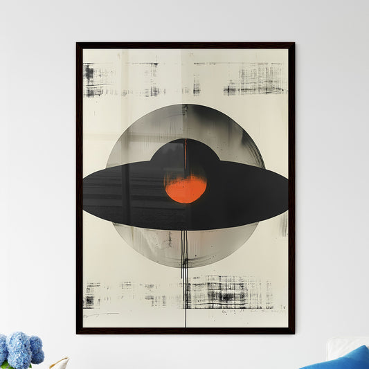 Striking Minimalist Saucer Artwork - Framed Art Print