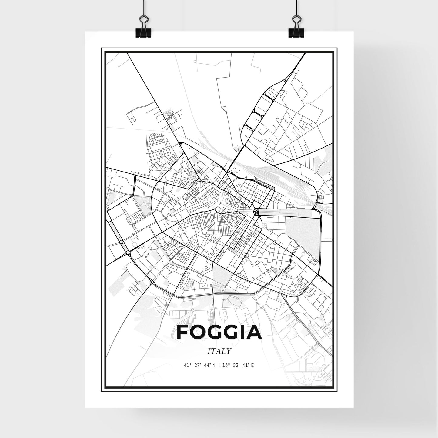 Foggia Italy - Premium City Map Poster