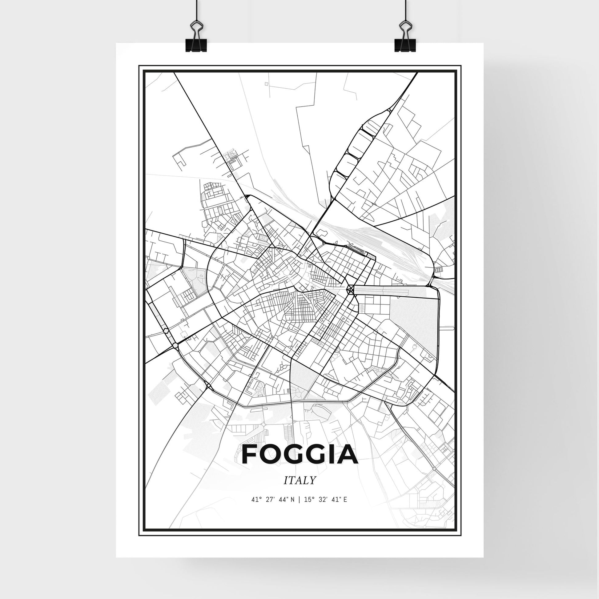 Foggia Italy - Premium City Map Poster