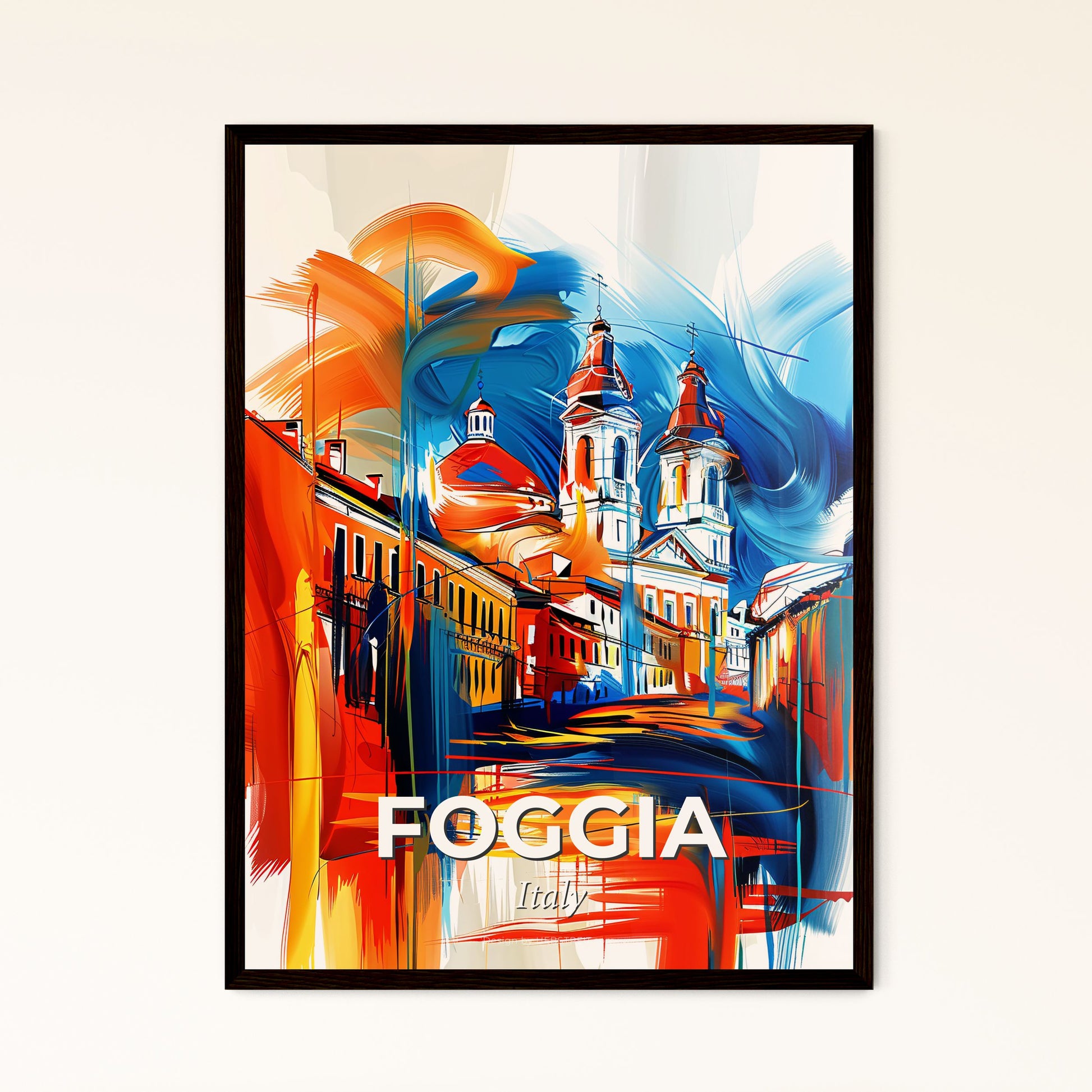 Vibrant Foggia, Italy - A Painting Of A Building