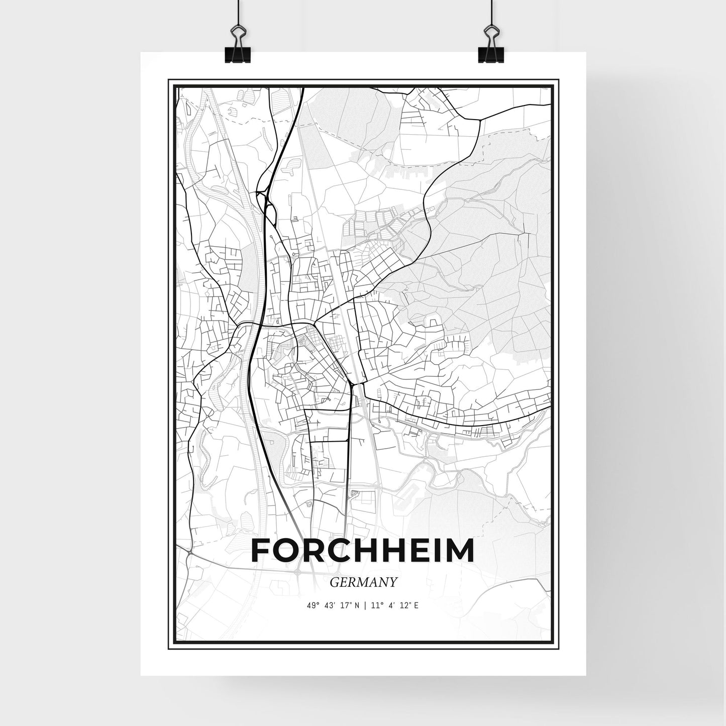 Forchheim Germany - Premium City Map Poster