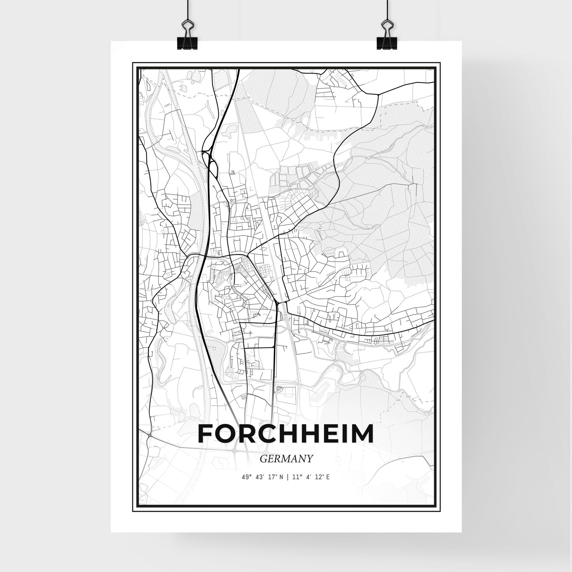 Forchheim Germany - Premium City Map Poster