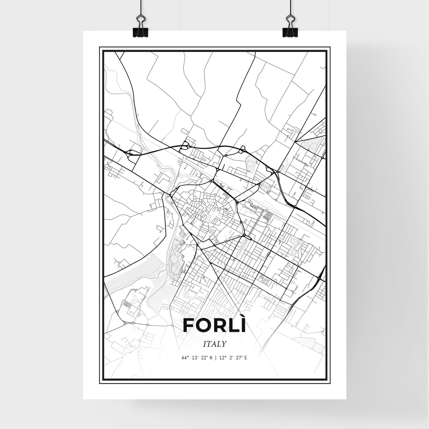 Forlì Italy - Premium City Map Poster