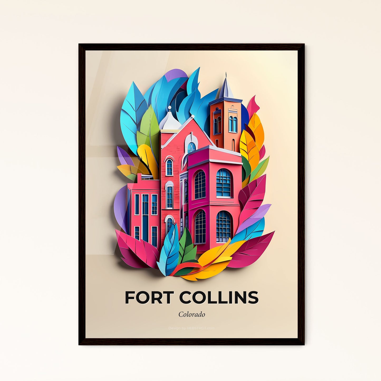 Vivid Fort Collins, Colorado - a building with a clock tower surrounded by colorful leaves