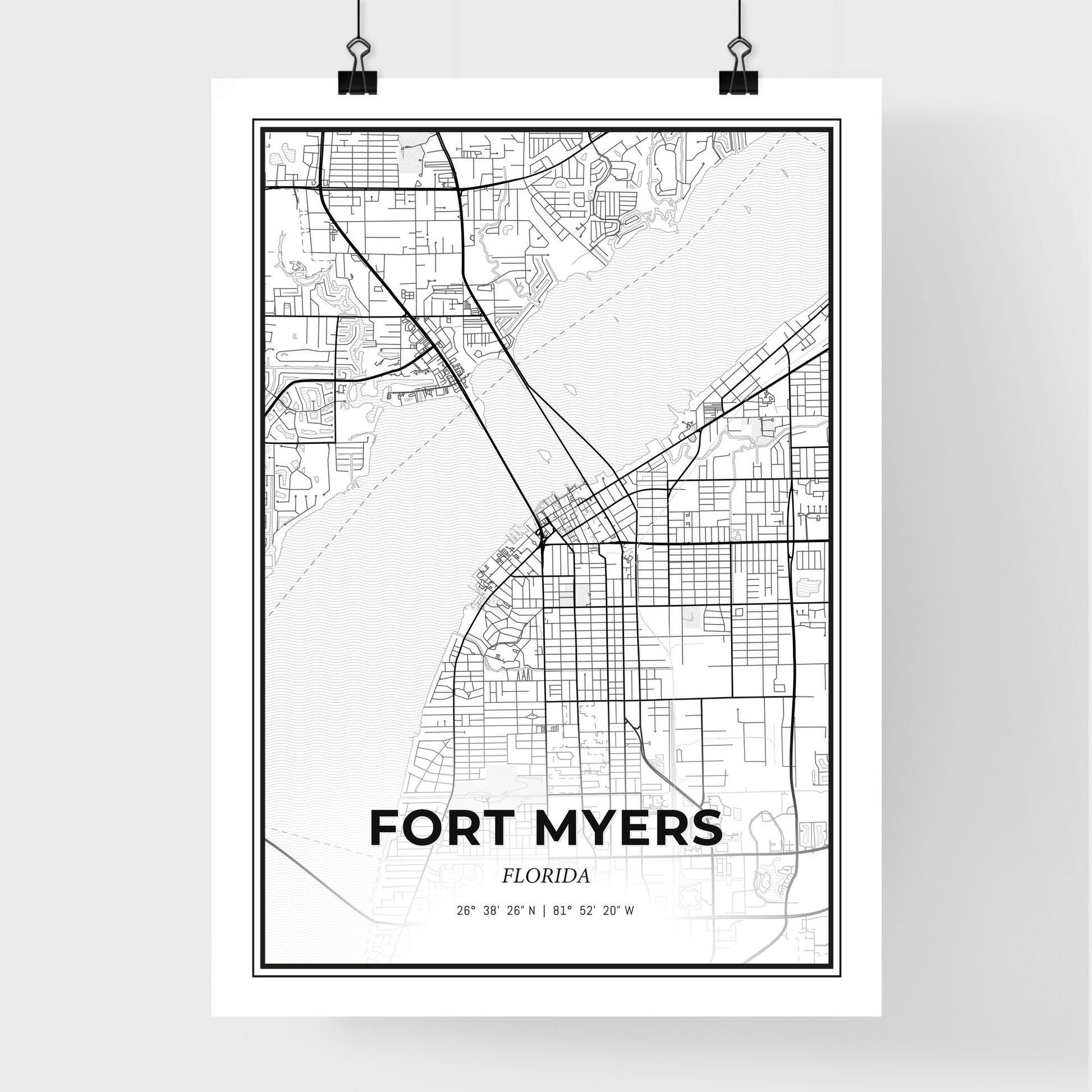 Fort Myers Florida - Premium City Map Poster