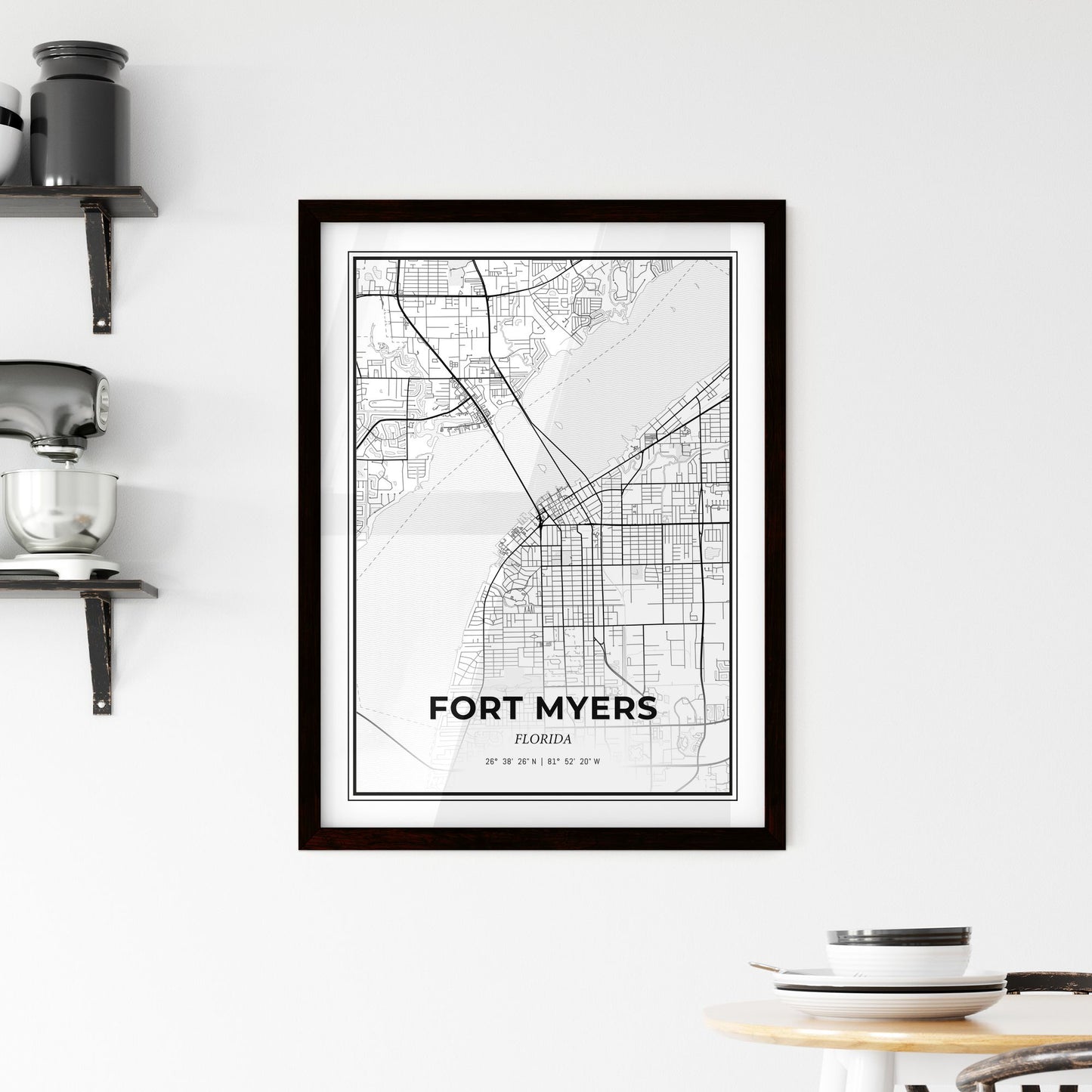 Fort Myers Florida - Minimal City Map