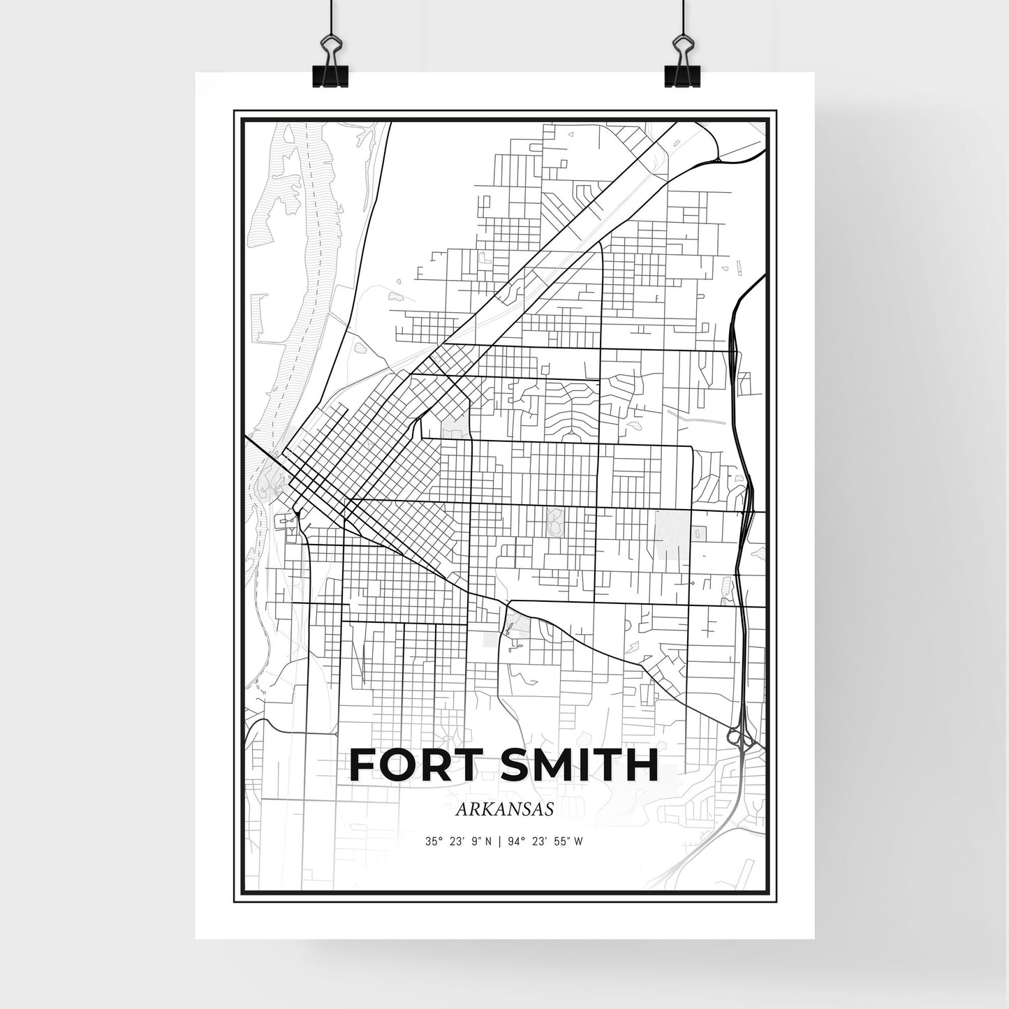 Fort Smith Arkansas - Premium City Map Poster