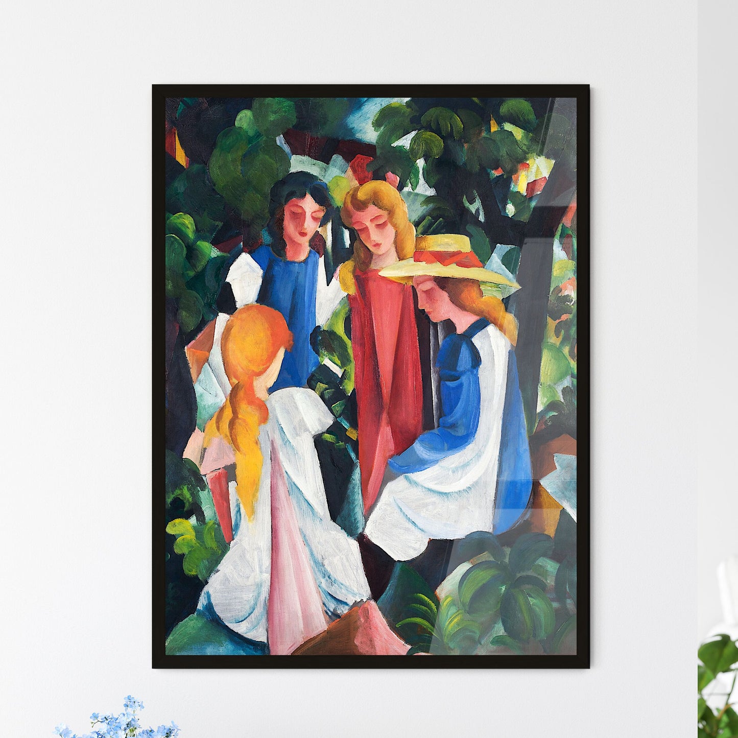 Four Girls by August Macke Fine Art Print