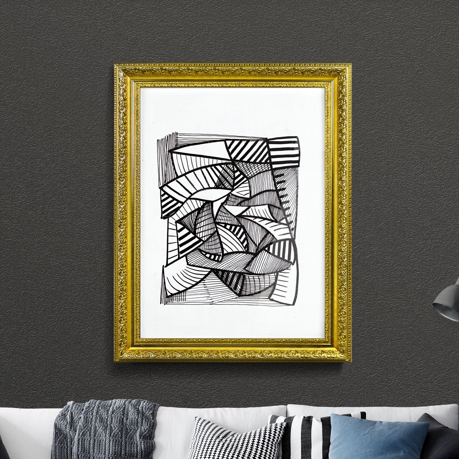 Fractured Rhythms: A Dance of Lines and Shadows