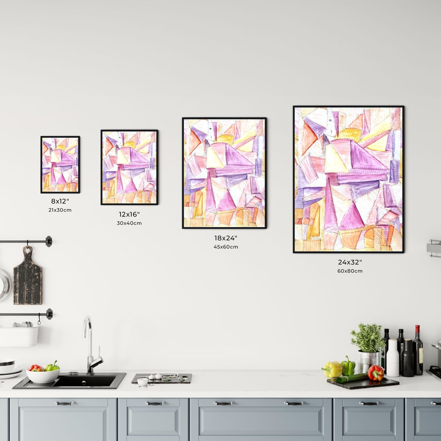 Fragmented Harmonies: A Dance of Color and Geometry Chart