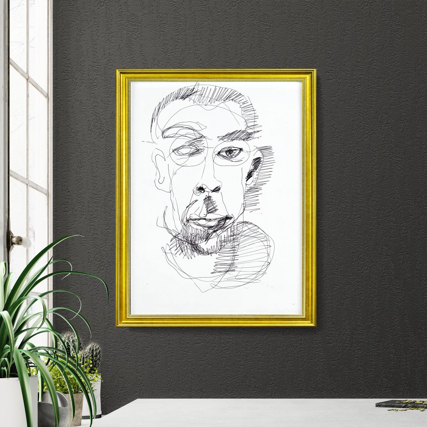 Fragmented Identity: A Journey Through Lines and Shadows