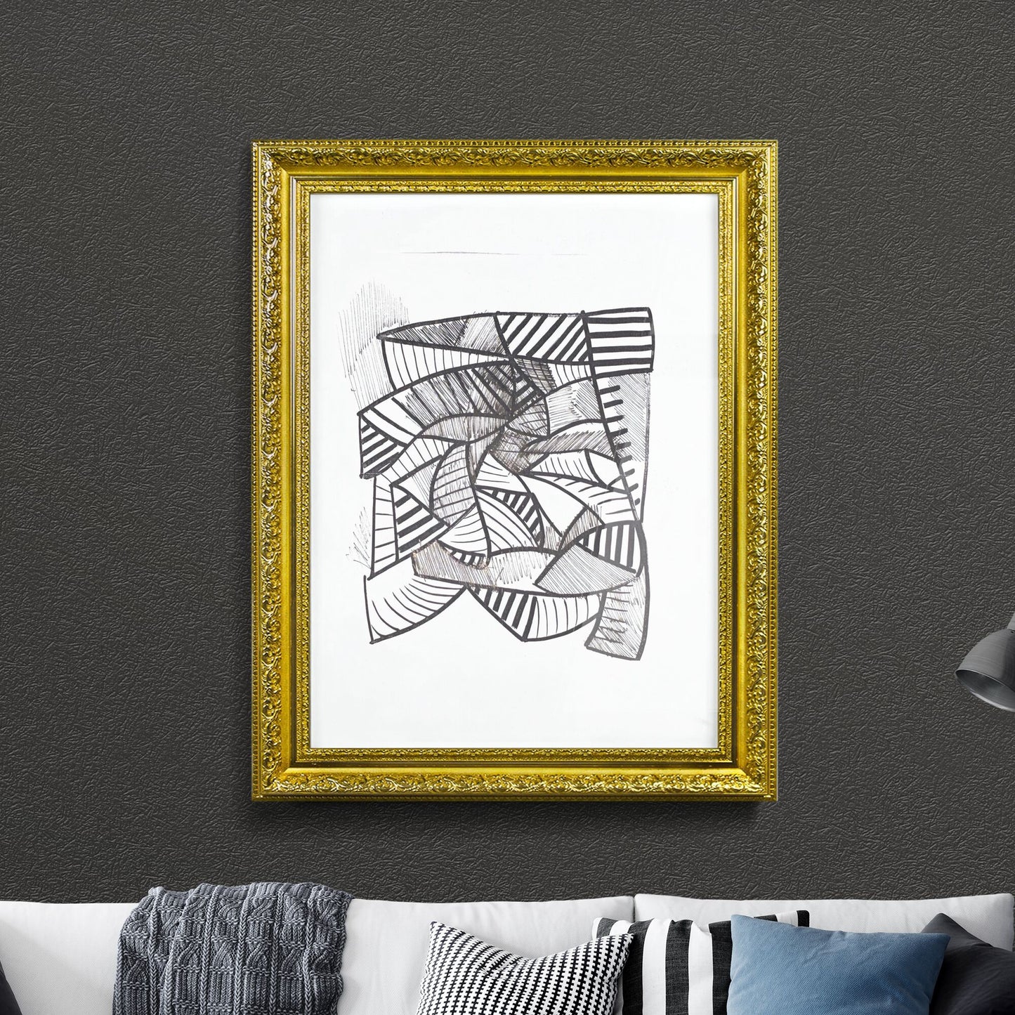 Fragmented Patterns: A Symphony of Lines and Shadows