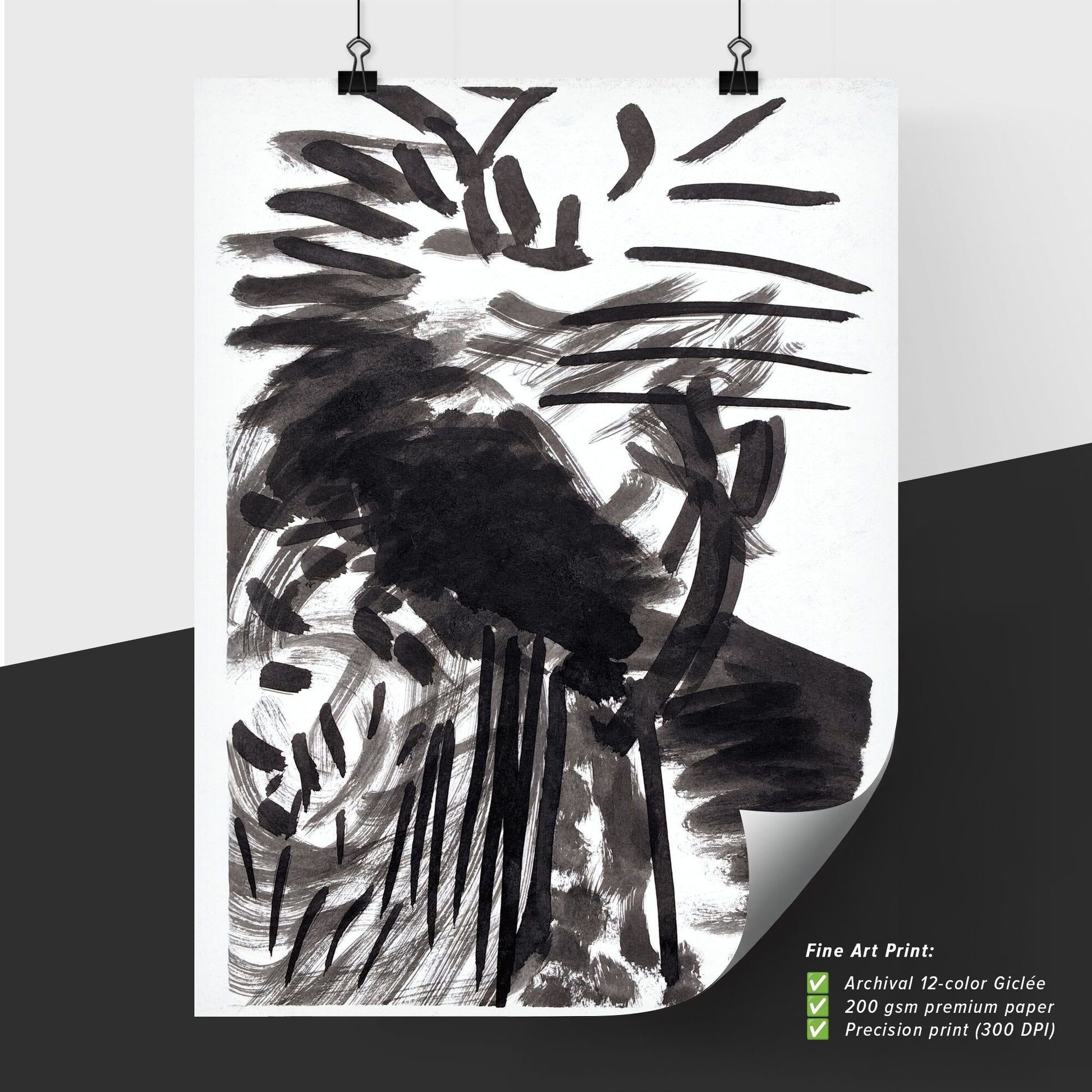 Fragmented Reflections: Chaos Dancing in Shades of Ink