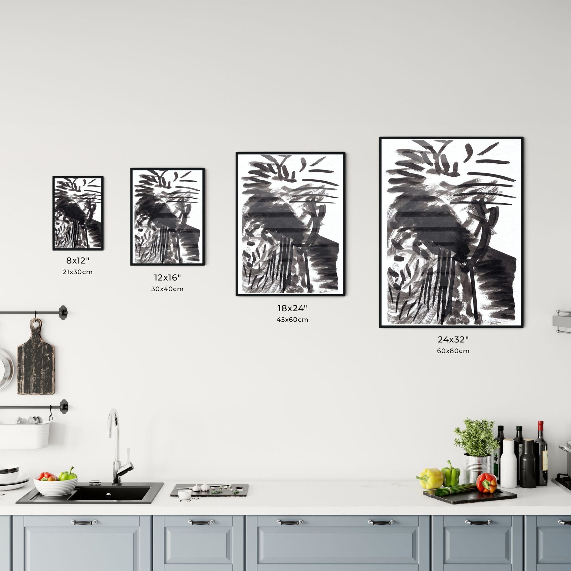 Fragmented Reflections: Chaos Dancing in Shades of Ink Chart