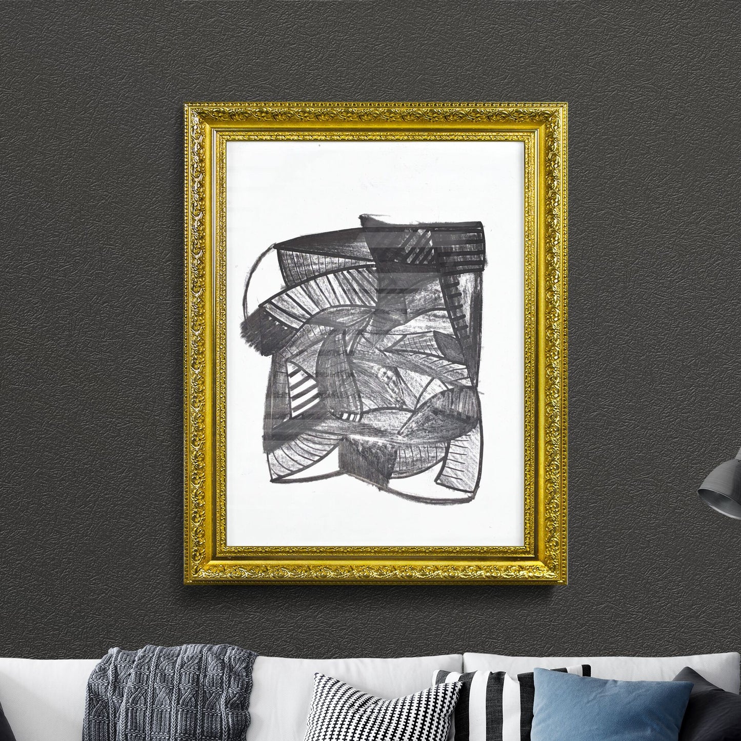 Fragmented Shadows: A Dance of Lines and Forms in Monochrome