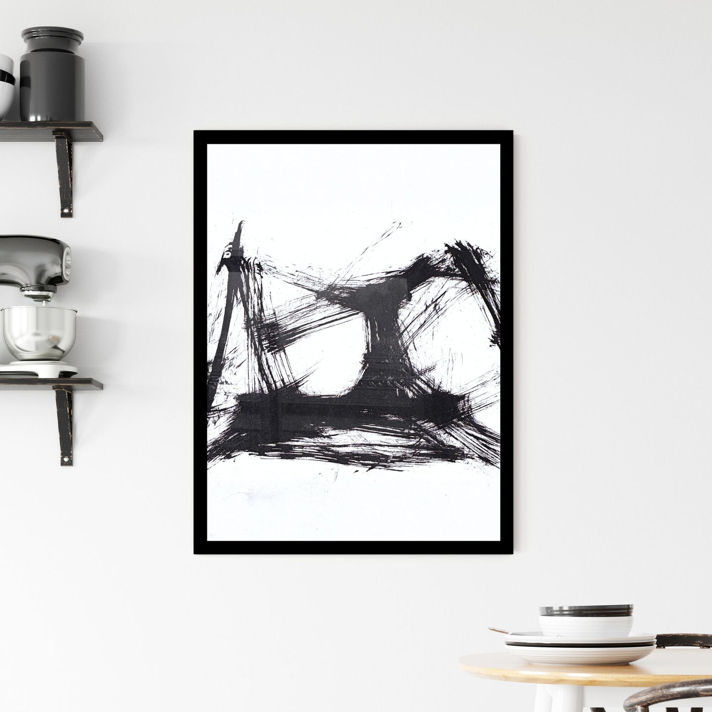Fragmented Visions: The Dance of Shadows and Light Framed Print