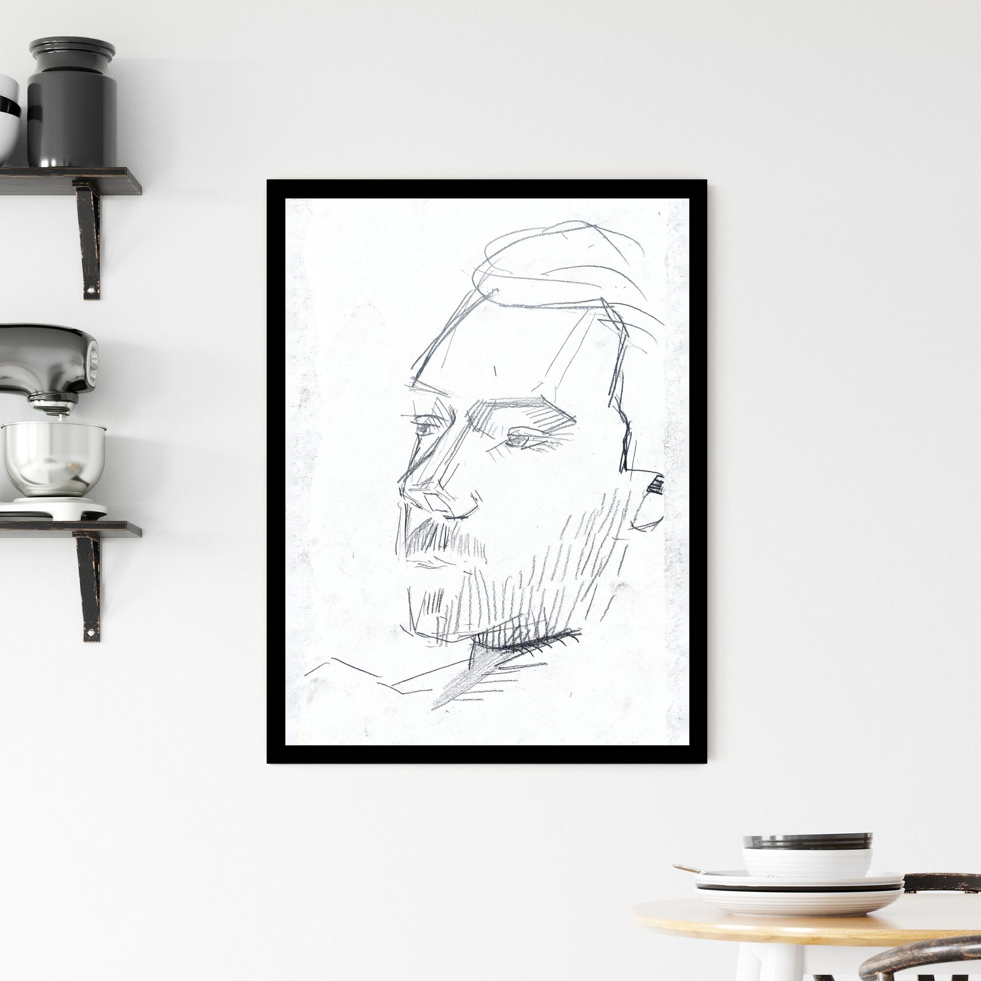 Fragments of Reflection: A Journey through Lines and Shadows Framed Print