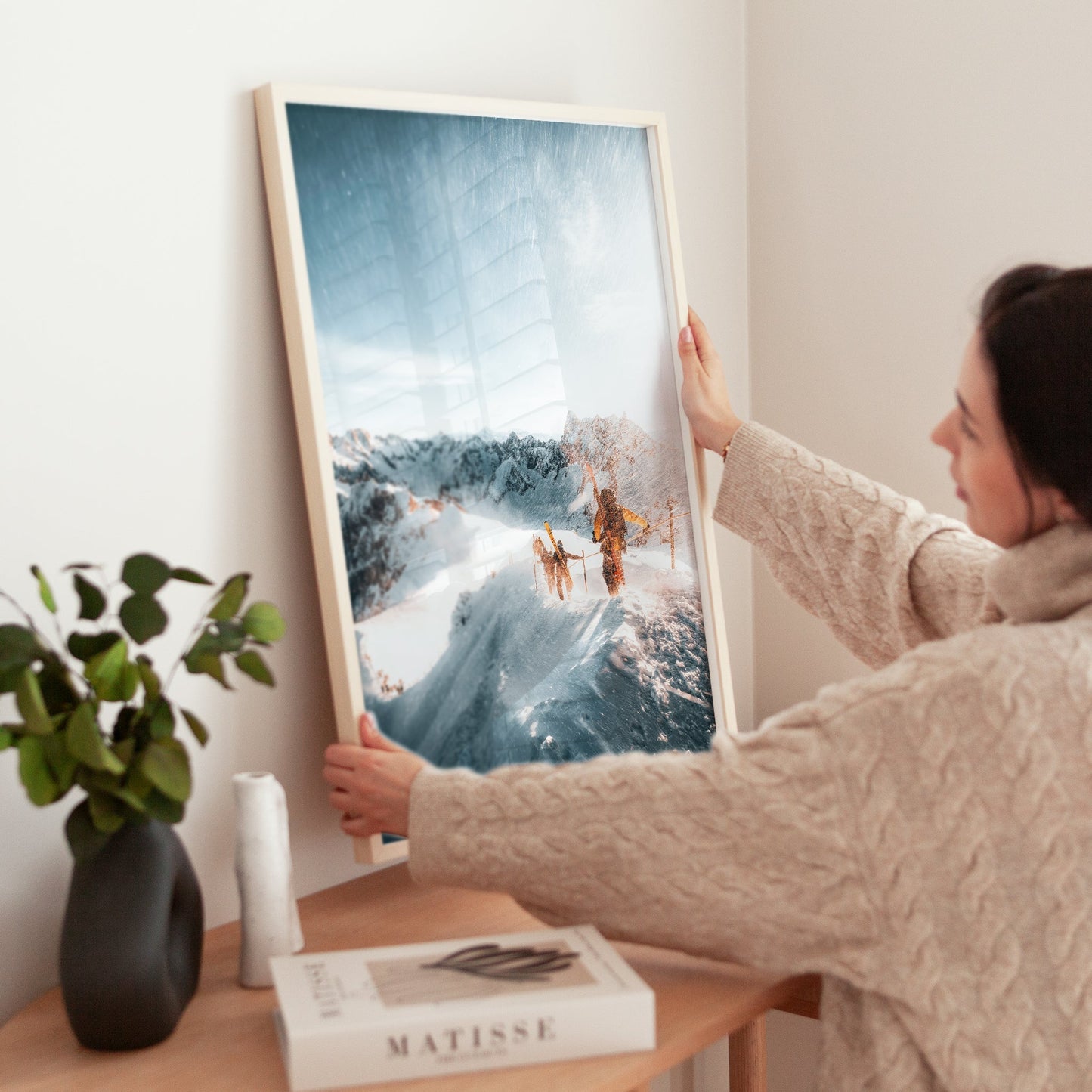 Skiers on Vallée Blanche – Chamonix Wall Art Print