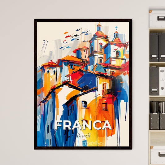 Vibrant Franca, Brazil - A Painting Of A Building