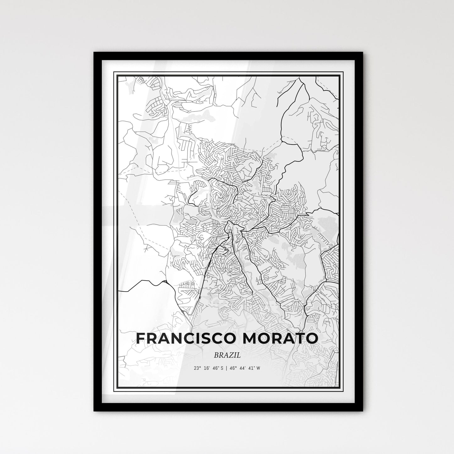 Francisco Morato Brazil - Scandinavian Style City Map for Modern Home Decor