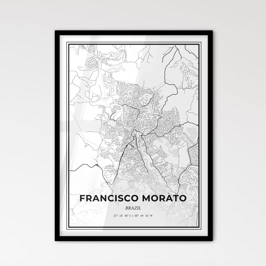 Francisco Morato Brazil - Scandinavian Style City Map for Modern Home Decor