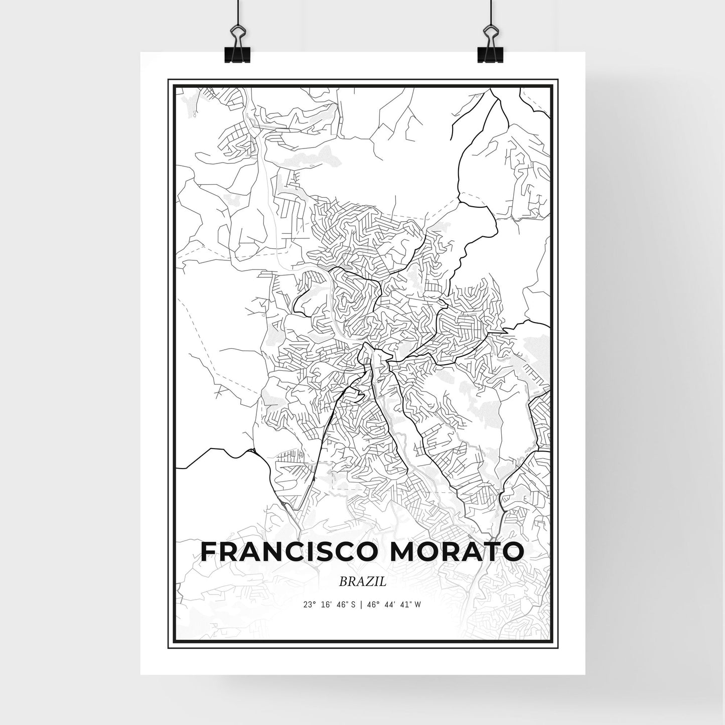 Francisco Morato Brazil - Premium City Map Poster