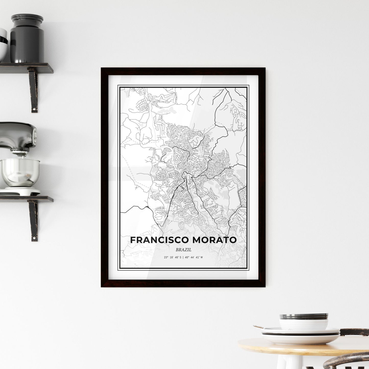 Francisco Morato Brazil - Minimal City Map