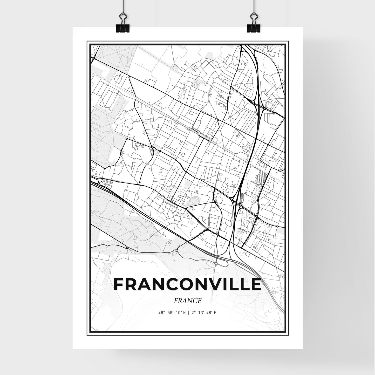 Franconville France - Premium City Map Poster