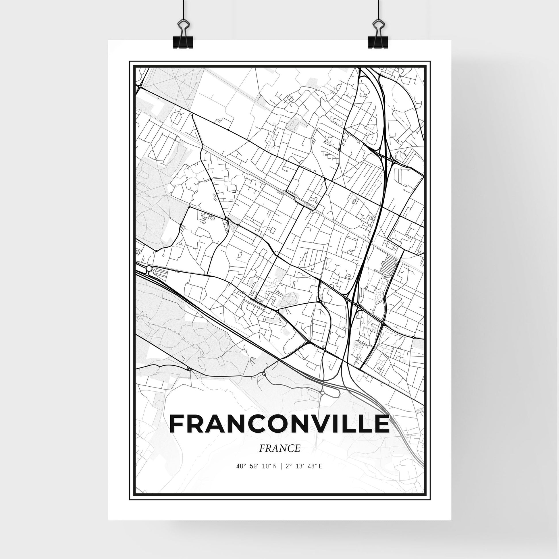 Franconville France - Premium City Map Poster