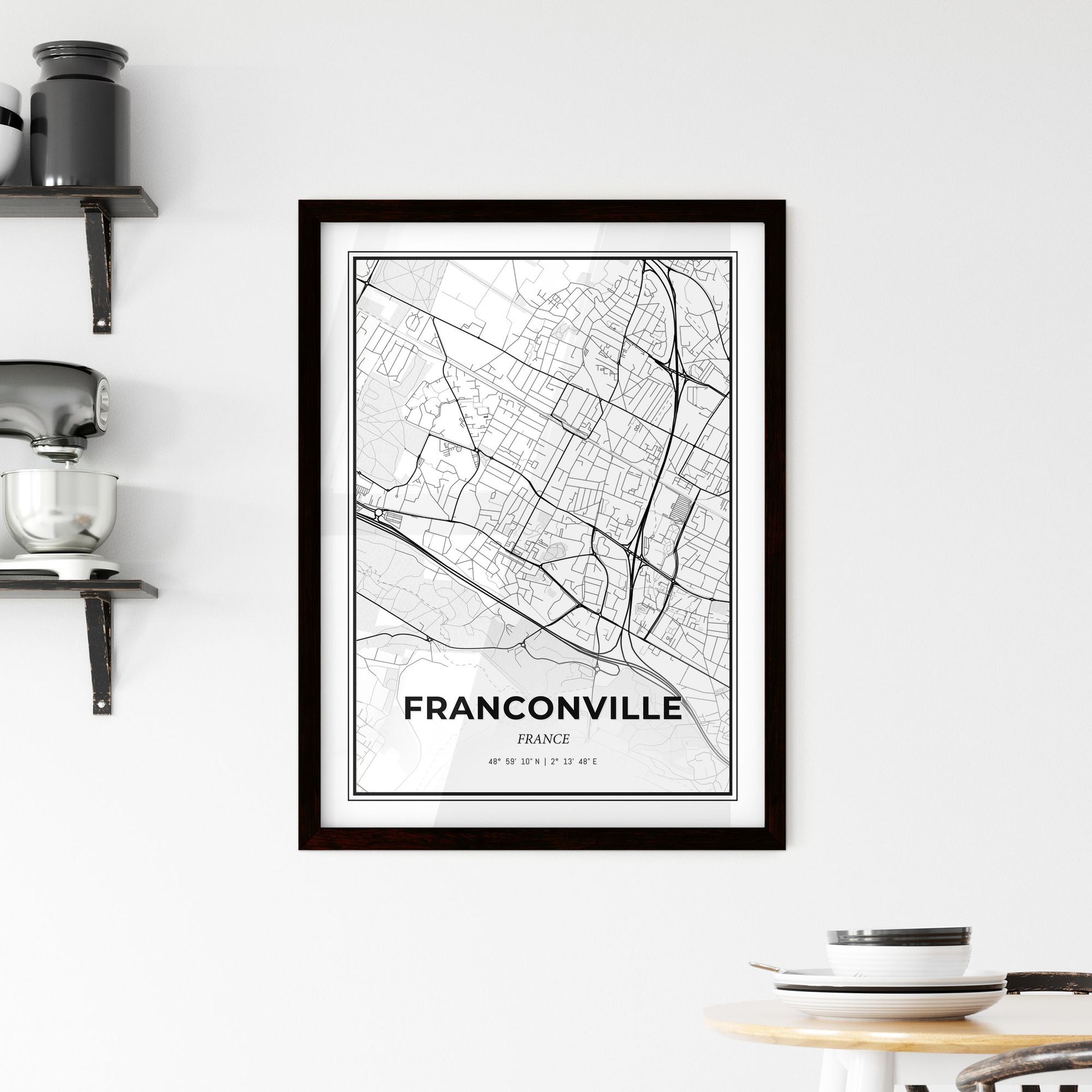 Franconville France - Minimal City Map