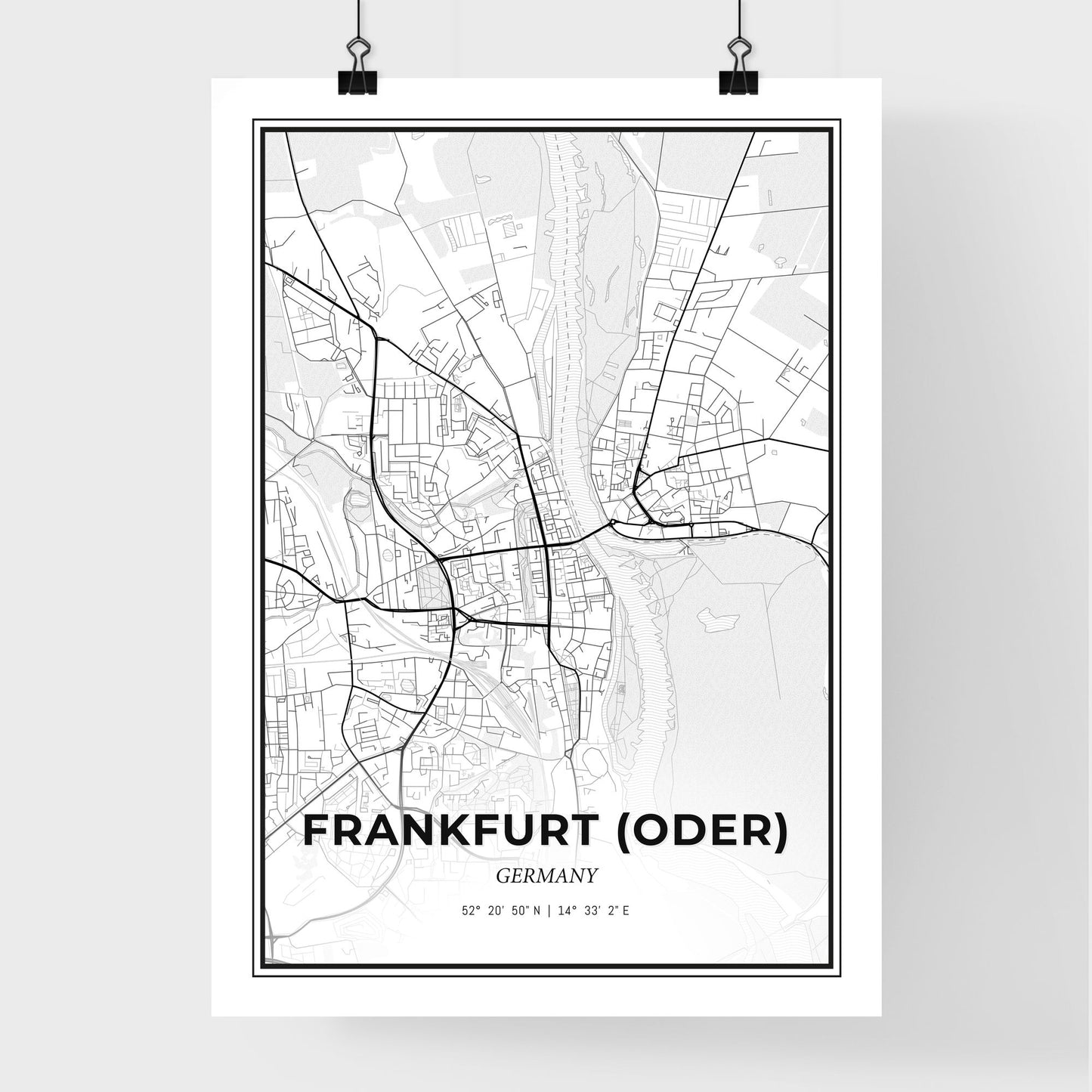 Frankfurt (Oder) Germany - Premium City Map Poster