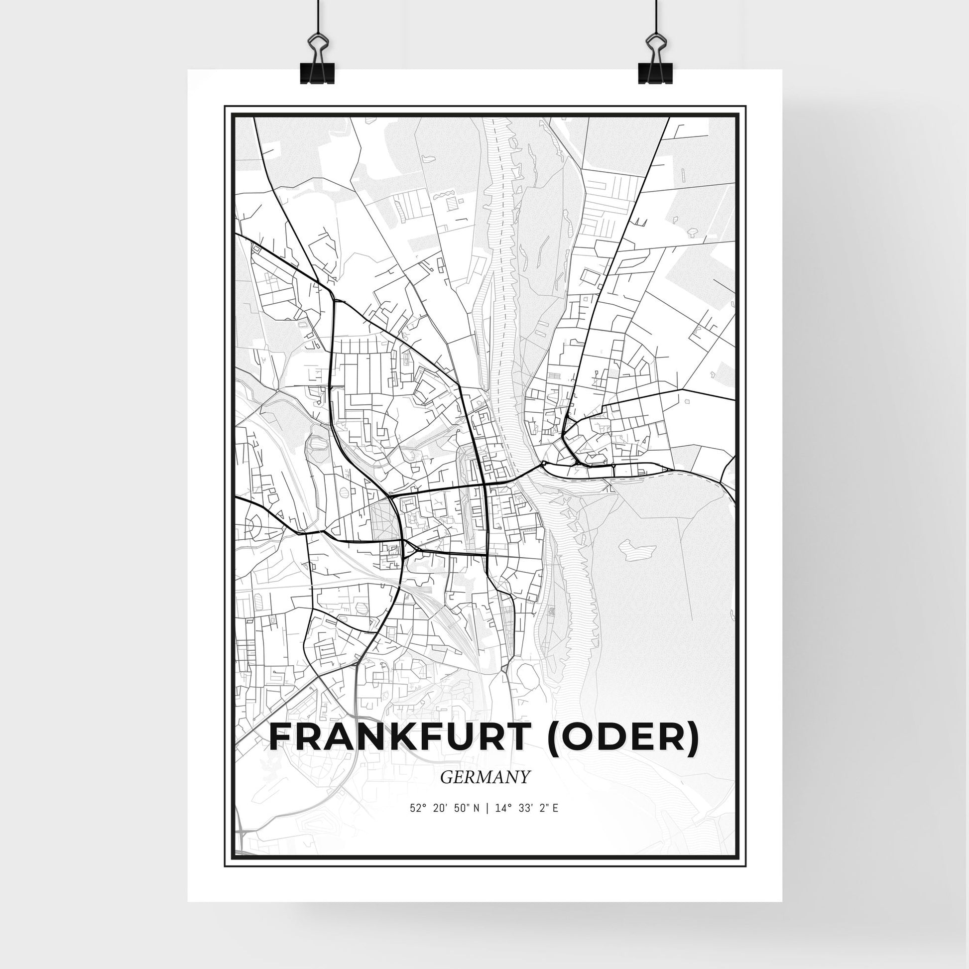 Frankfurt (Oder) Germany - Premium City Map Poster