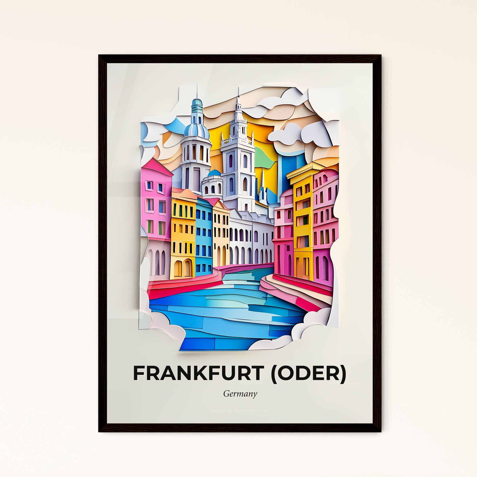 Vivid Frankfurt (Oder), Germany - a city with a river in it