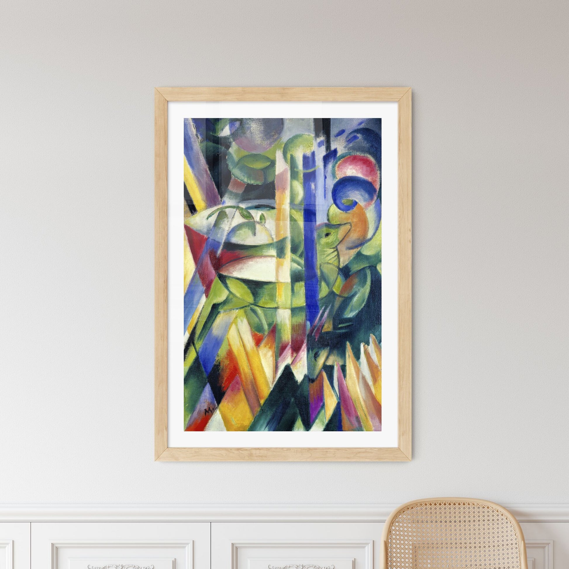 Framed Print of Franz Marc – The Little Mountain Goats