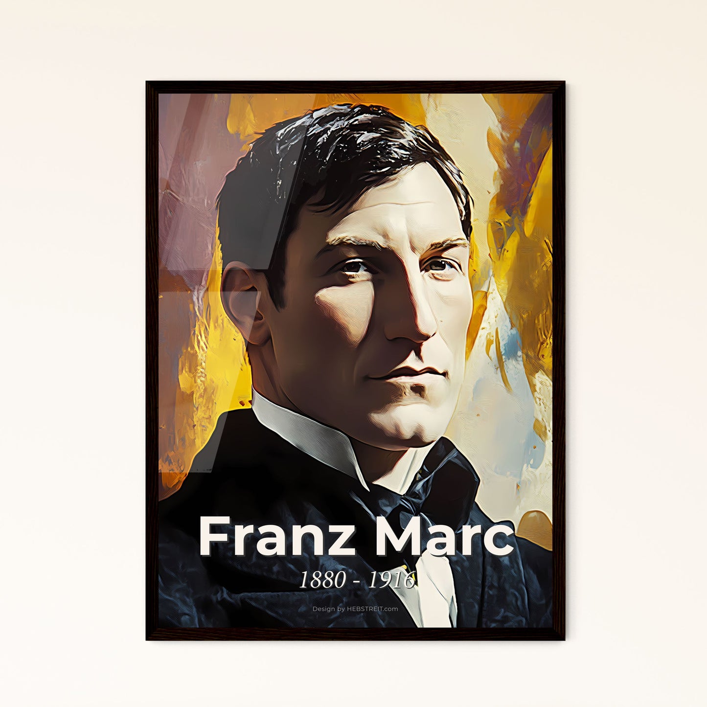 Portrait of Franz Marc, 1880 - 1916. Impressionistic painting of a man in a tuxedo.