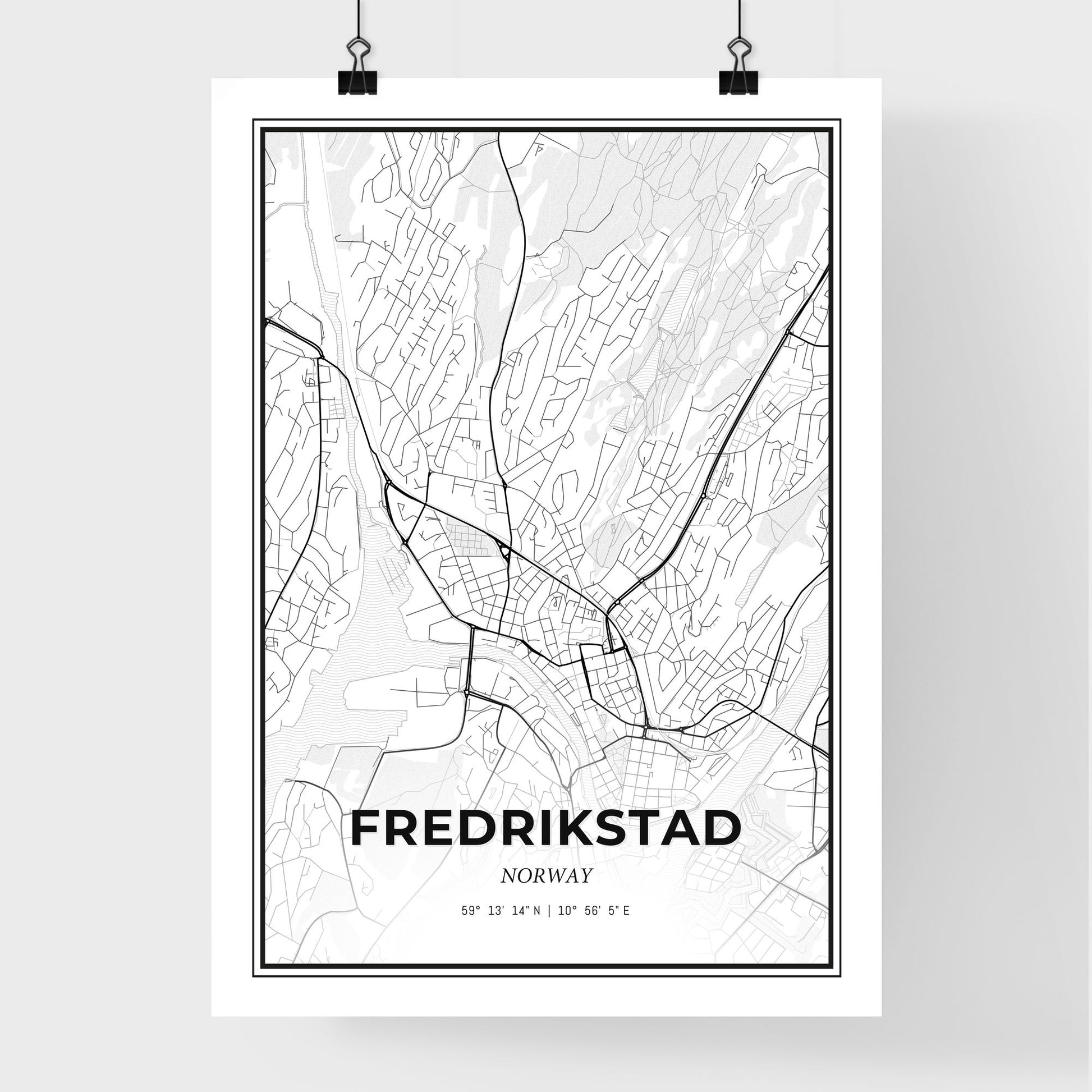 Fredrikstad Norway - Premium City Map Poster