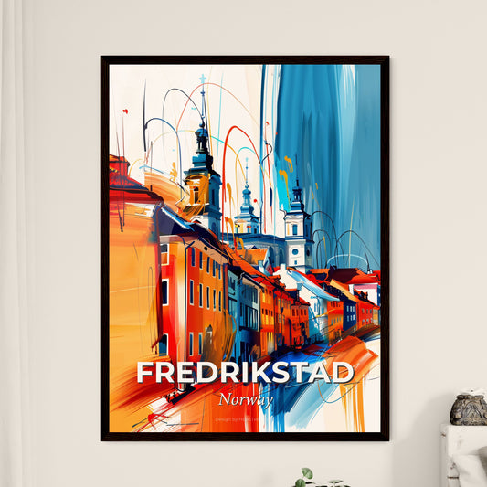 Vibrant Fredrikstad, Norway - A Painting Of A City