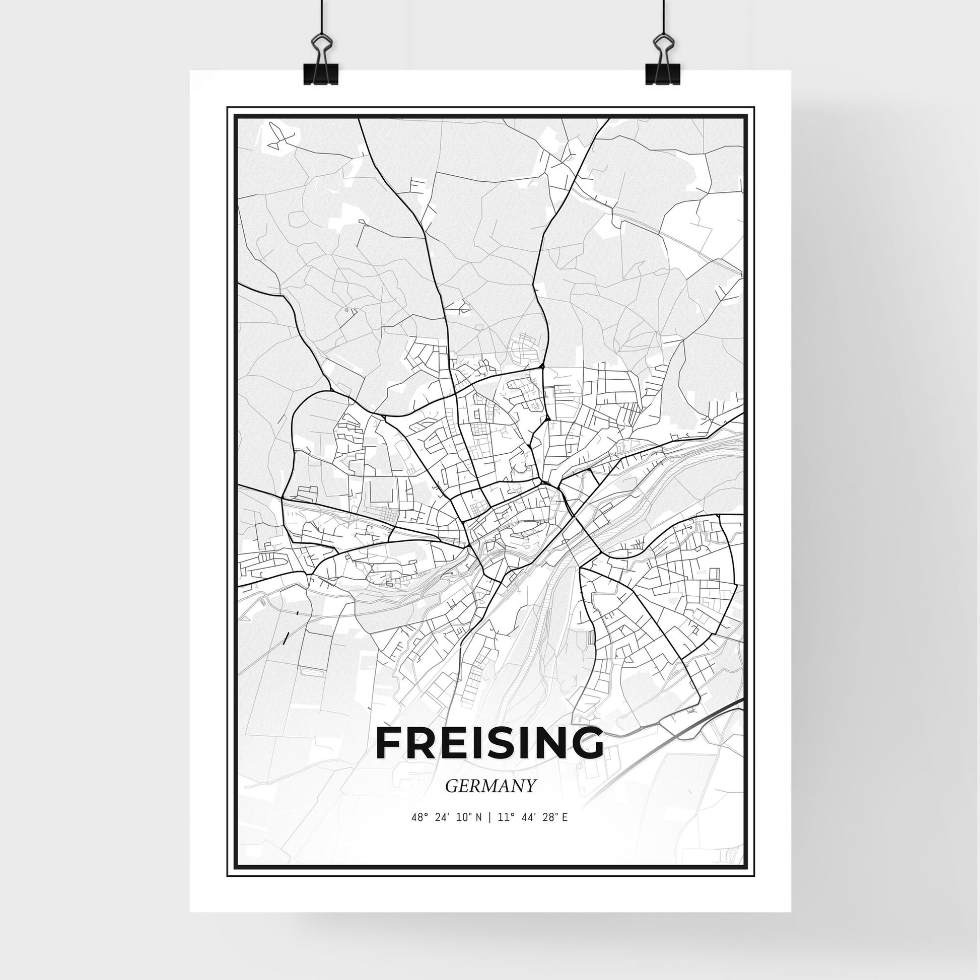 Freising Germany - Premium City Map Poster