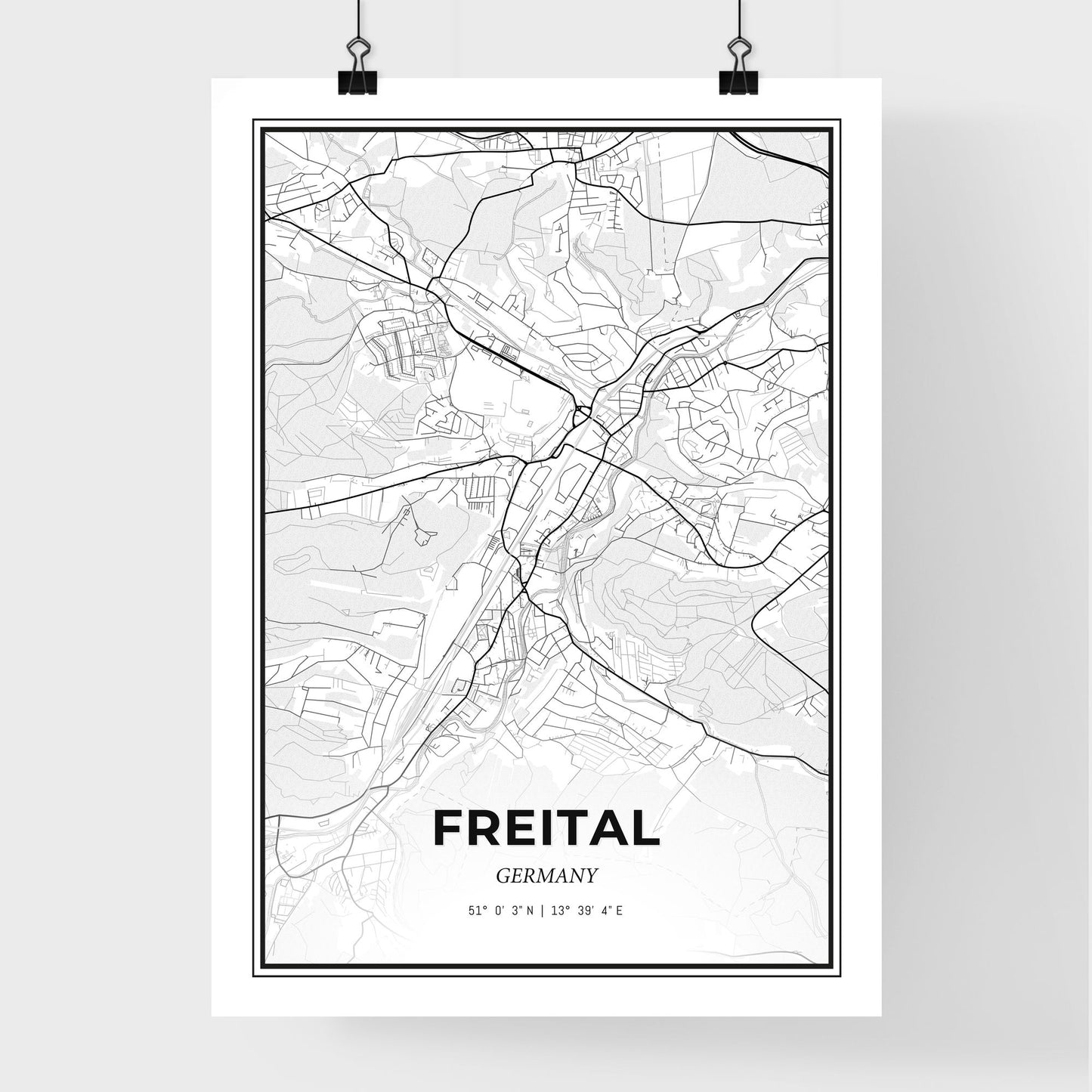 Freital Germany - Premium City Map Poster