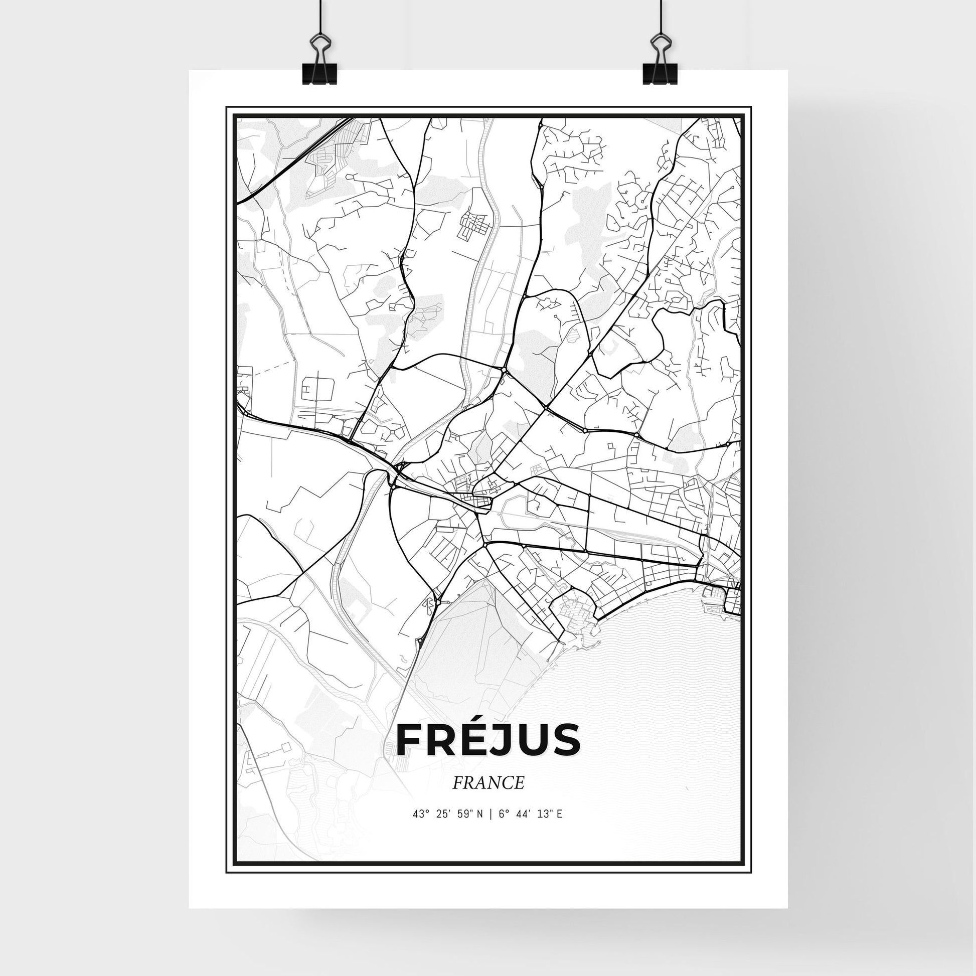 Fréjus France - Premium City Map Poster