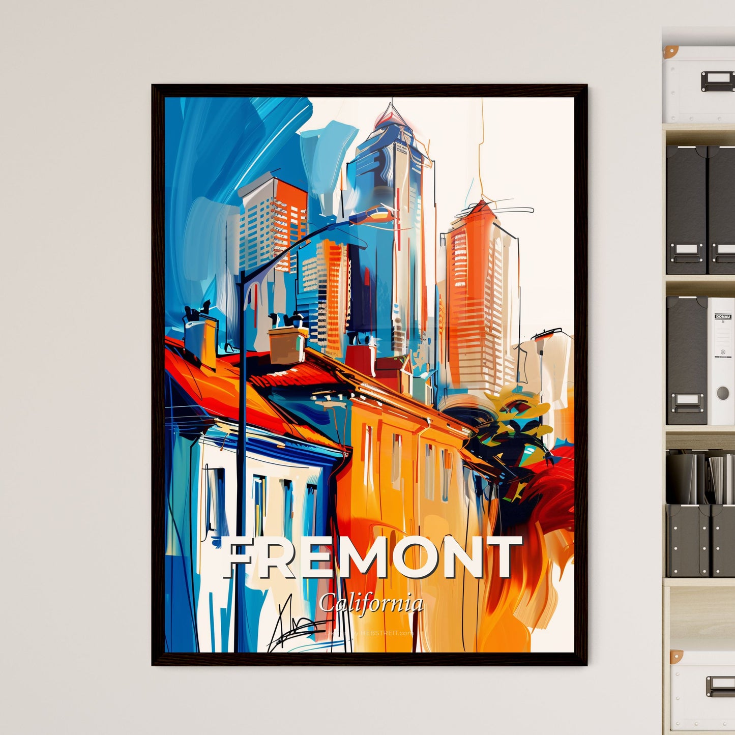 Vibrant Fremont, California - A Painting Of A City