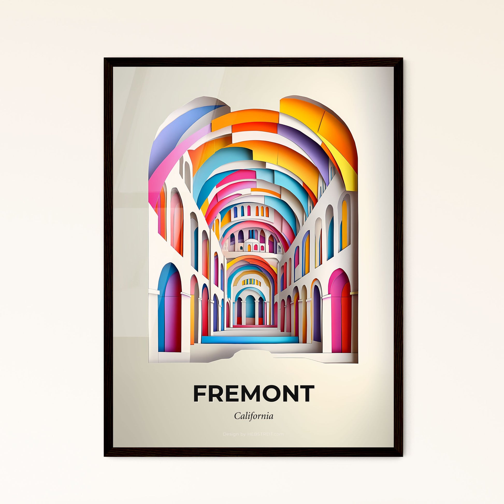 Vivid Fremont, California - a colorful archway with arches and arches