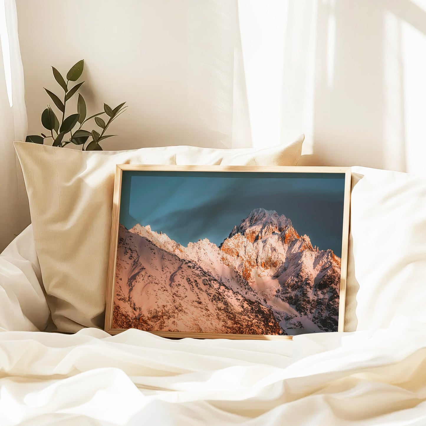 Aiguille du Chardonnet Chamonix Wall Art – French Alps Mountain Sunset Print
