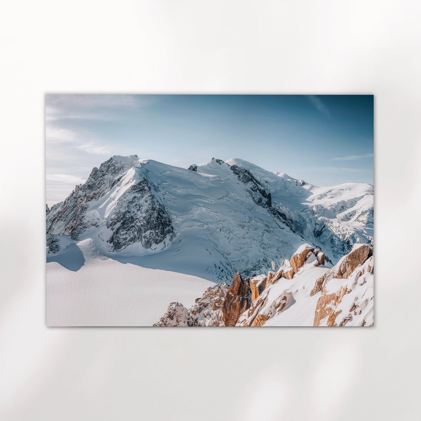 Cosmiques Arête and Mont Blanc Massif Wall Art – Chamonix Print