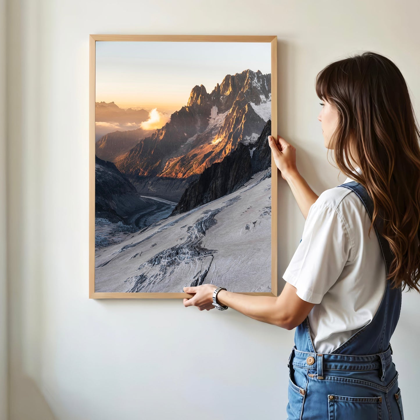 Mer de Glace Print – Chamonix Glacier and Vallée Blanche Wall Art
