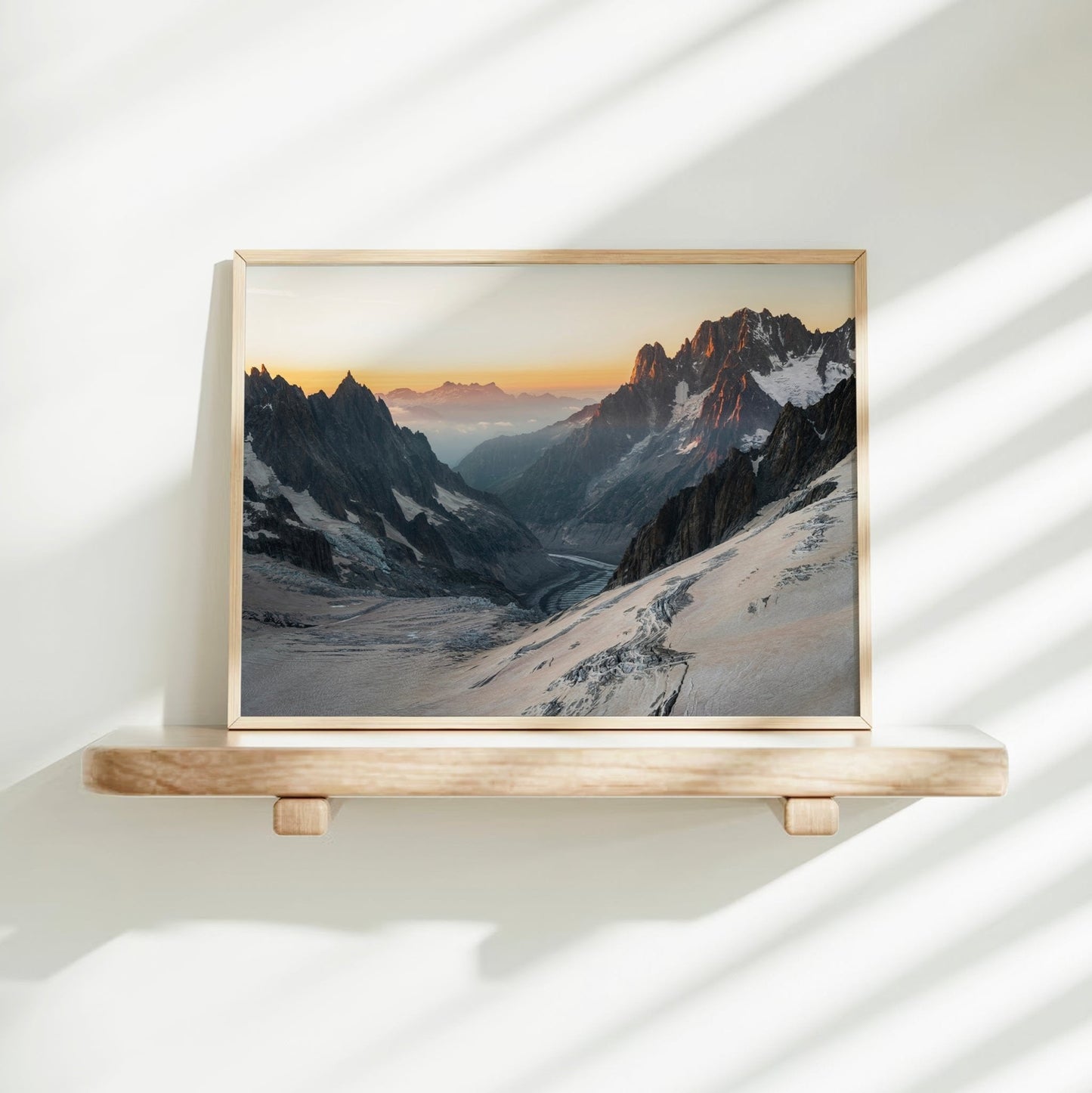 Mer de Glace Glacier - Chamonix Sunset Wall Art Print